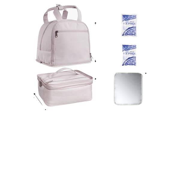 Bröstpumpväska, Isolerad Förvaring, Rymlig Design,Rosa