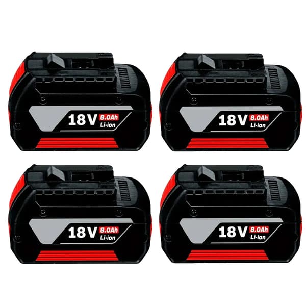 Uppladdningsbart Batteri, 18V, 8000mAh Kapacitet, 8.0AH 4PCS