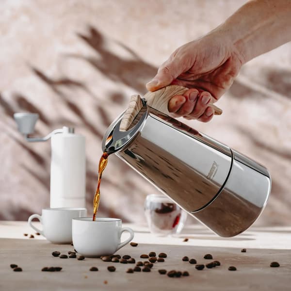 Kaffebryggare, 9 koppars kapacitet, rostfri stål konstruktion,Silver, EU