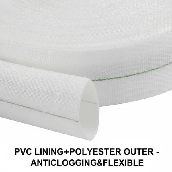 Platt slang, 25m längd, utomhusbruk,VIT