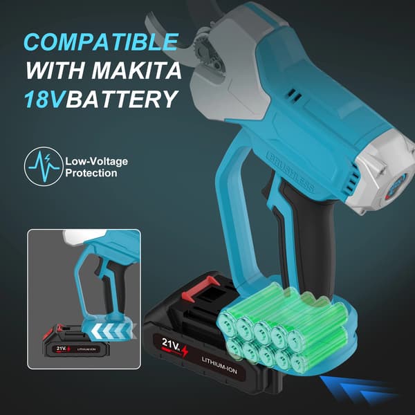 Elektriska Saxar, Borstlös Motor, Ergonomisk Design,2 Batteri