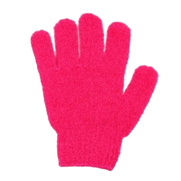 Exfolierande Badvante, Skonsam Rengöring, Bekväm Grepp,Röd-2PCS
