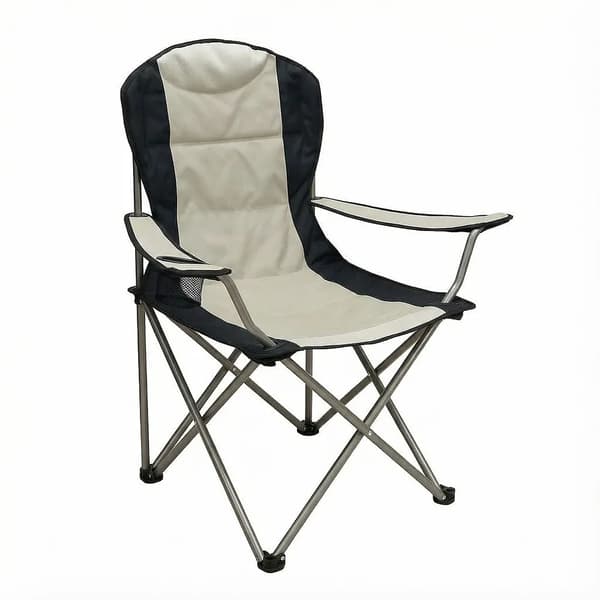 Campingstol, Fällbar Design, Stabil Metallram,svart
