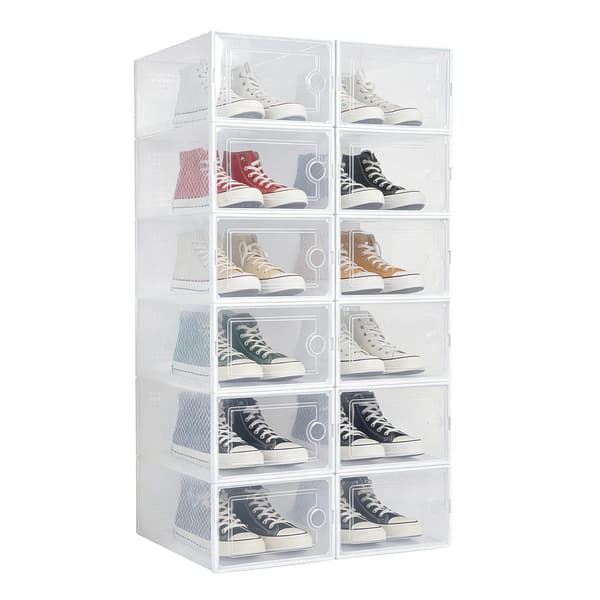 Opbevaringsboks, Foldbart Design, Stabelbar Organizer,12stk, L-a