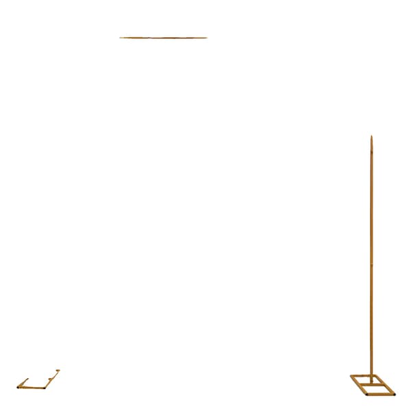 Bröllopsbåge Ställning, Avtagbar Design, Robust Konstruktion,Guld, 3M