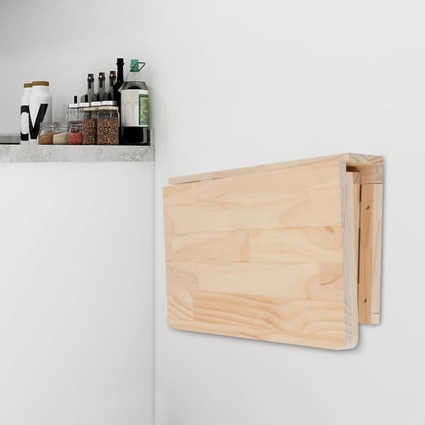 Foldbart Bord, Pladsbesparende Design, Robust Konstruktion,Træfarve