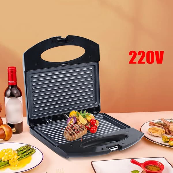 Elektrisk Grill, Dobbelt-Sidet Opvarmning, Brugervenligt Design,sort