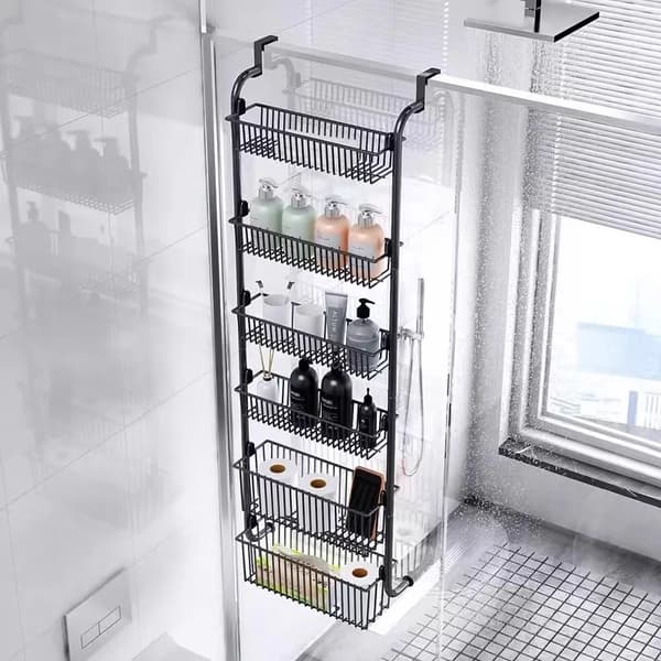 Spisekammer Organizer, 6-Lags Heavy Duty, Pladsbesparende Design,sort