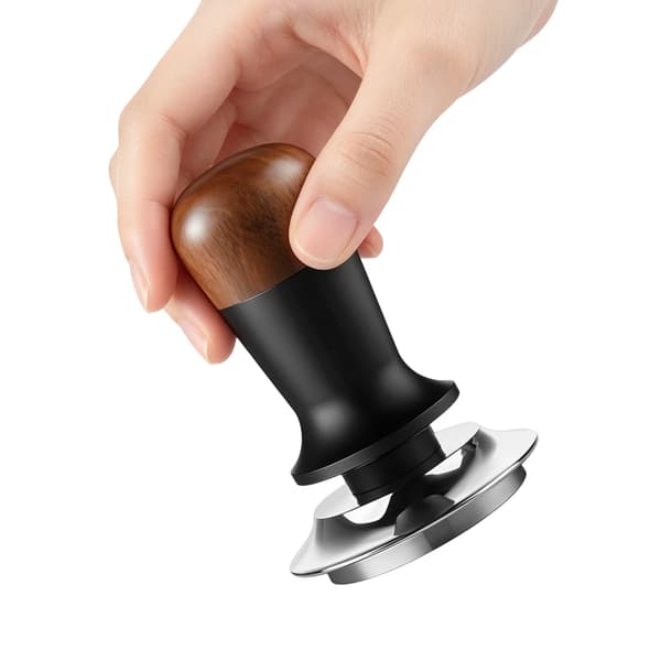 Espresso Tamper, Selvjusterende Design, Bølgebund,sort