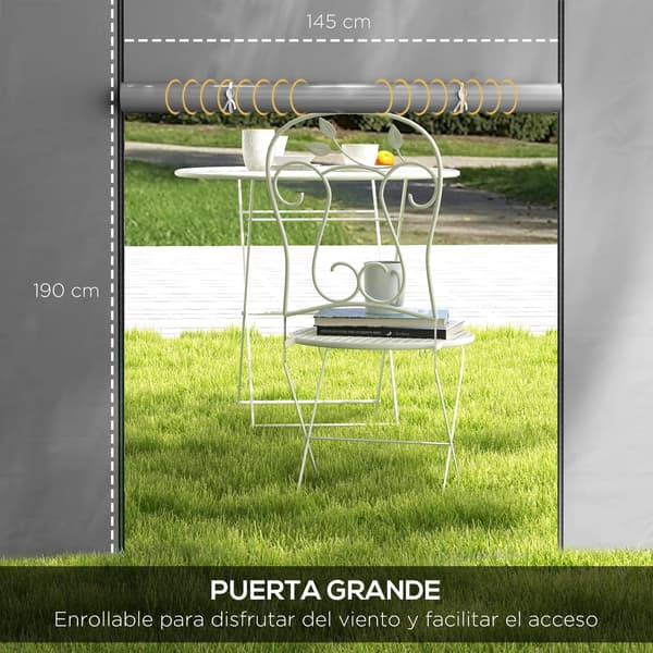 Gazebo Sidevægge, UV-resistente, vandtæt design,Lys Grå