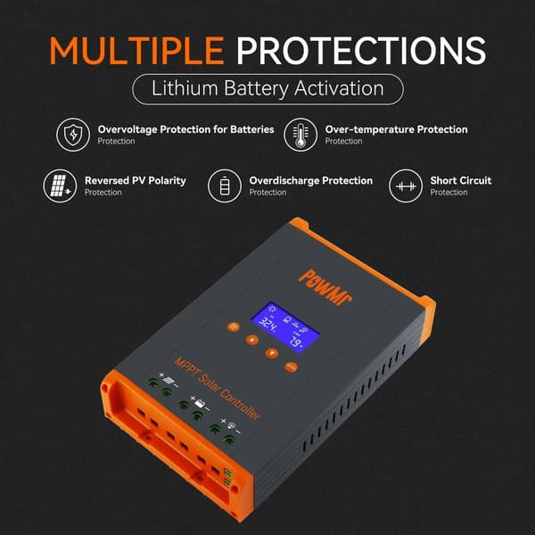 Solcellelader, 60A, Smart Lade Teknologi,MPPT 60A Pro