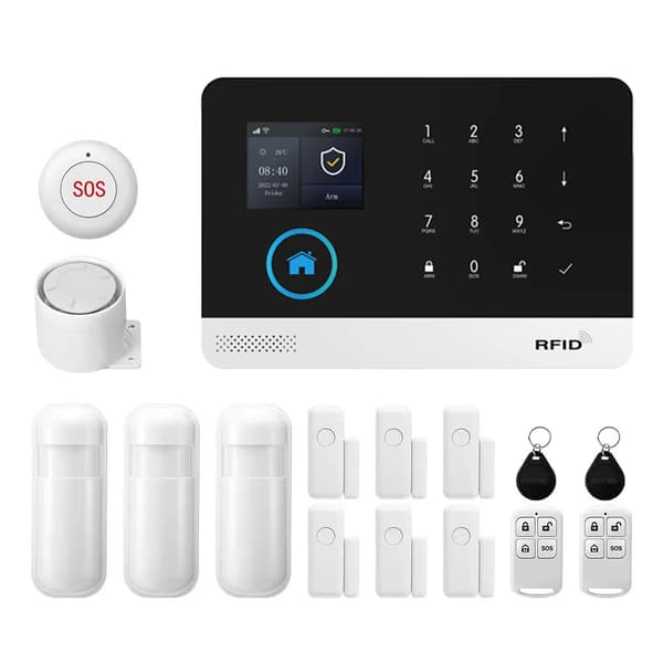 Larm System, Smart App Kontroll, Rörelsedetektering,4G WiFi Kit D, EU Plug-b