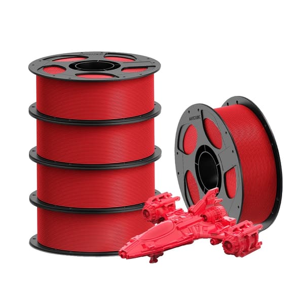 3D Printfilament, PETG Material, Stødresistent,5kg rød