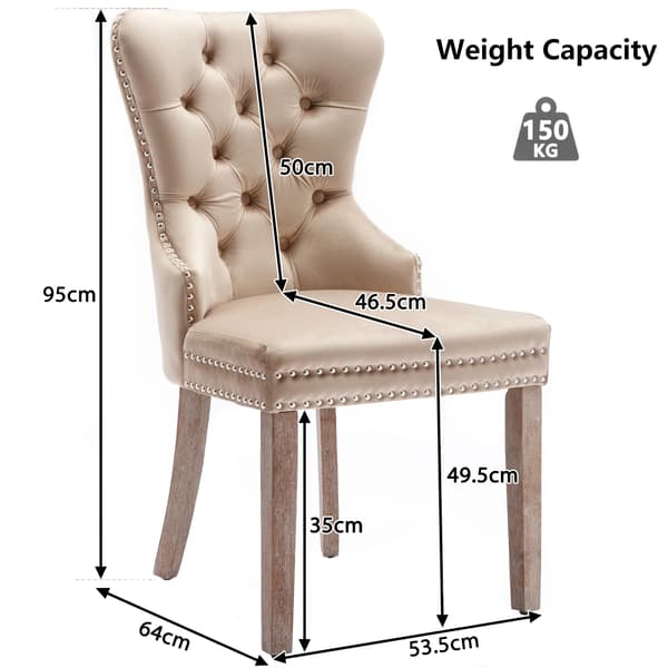 Matstolar, Klädd design, Träben,Beige