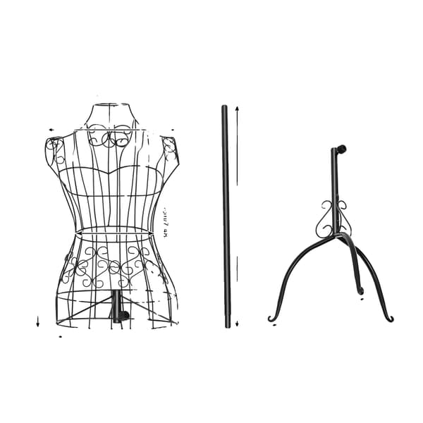 Mannequin, Överkroppsdesign, Justerbar Höjd,Röd