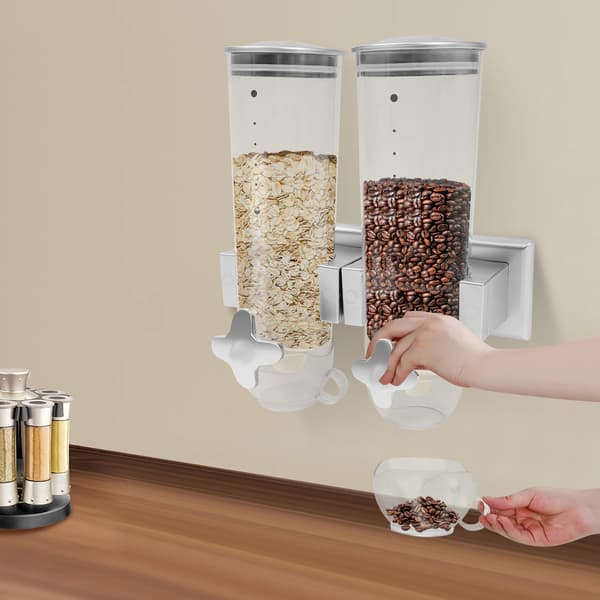 Cereal Dispenser, Portionskontrol, Fødevarekvalitetsmateriale,Sølv