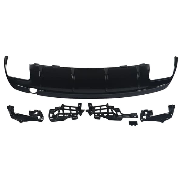 Bageste kofanger diffuser, kompatibel med AMG CLA45, holdbart ABS-plastik,Glans Sort
