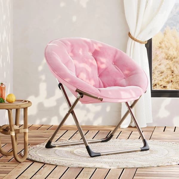 Fatboy Stol, Plyschtyg, Fällbar Design,rosa