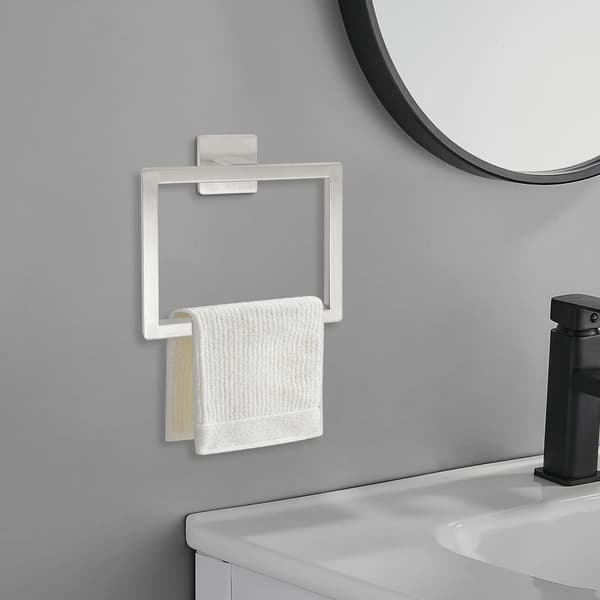 Håndklædestang Sæt, Rustfrit Stål, 5 Stykker, 60 cm, Sølv Finish, Pladsbesparende Design