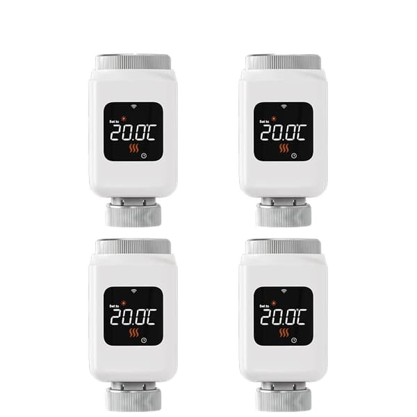 Termostatisk radiatorventil, smart kontrol, energibesparende tilstande,4PCS