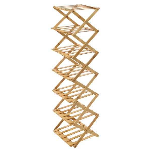 Sko Rack, 7-Lags Design, Holdbar Bambus Konstruktion,Log Farve