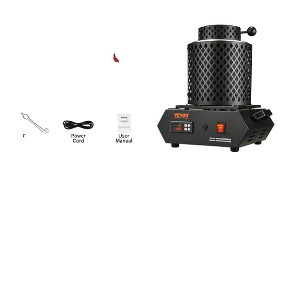 Smeltedigel, PID Kontrolsystem, 3KG Kapacitet,1350W