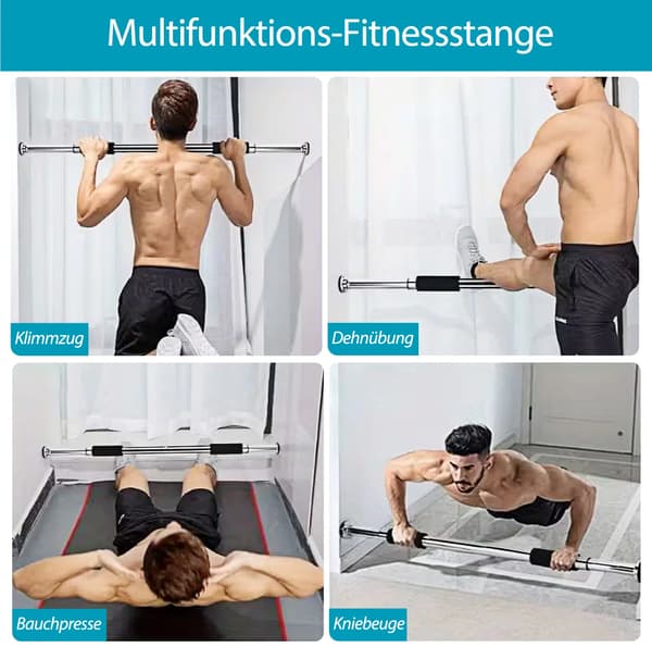 Pull-up stang, justerbar bredde, skridsikre skumhåndtag,Blå