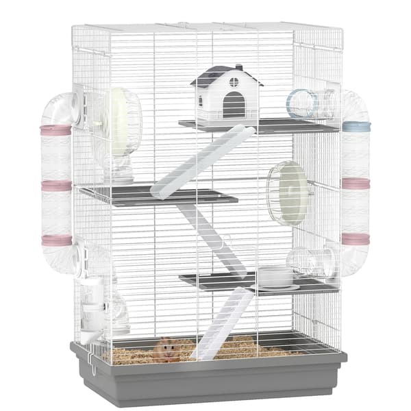 Hamsterbur, Multi-niveau Struktur, Inkluderer Tilbehør,GRÅ