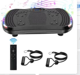 Vibrationsövningsmaskin, Kompakt Design, Bluetooth-anslutning,svart