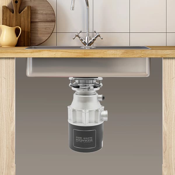Køkkenaffaldsmølle, 560W Effekt, 1,15L Kapacitet,Sølv Sort, EU