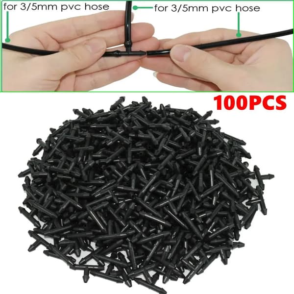 Pigget forbindelse, holdbart plast, ideel til mikro drypvanding,100pcs