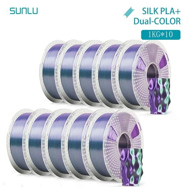 3D-printer filament, PLA-materiale, duale og triple farvemuligheder,Grøn Lilla