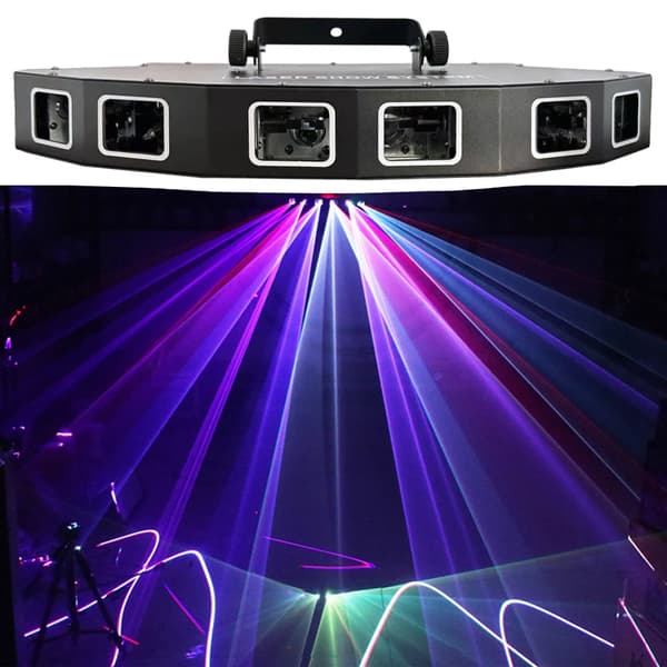 Laserprojektor, fullfärgseffekter, DMX-kontroll,EU-kontakt
