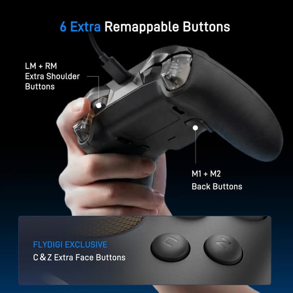 Kablecontroller, Justerbare Tension Joysticks, RGB-belysning,FAR 5S