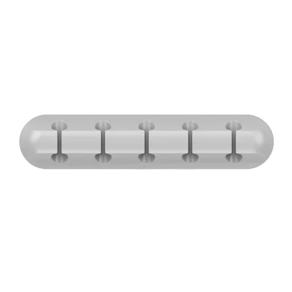 Kabelorganisatör, Självhäftande Design, Hållbart Material,5 Clips Grå