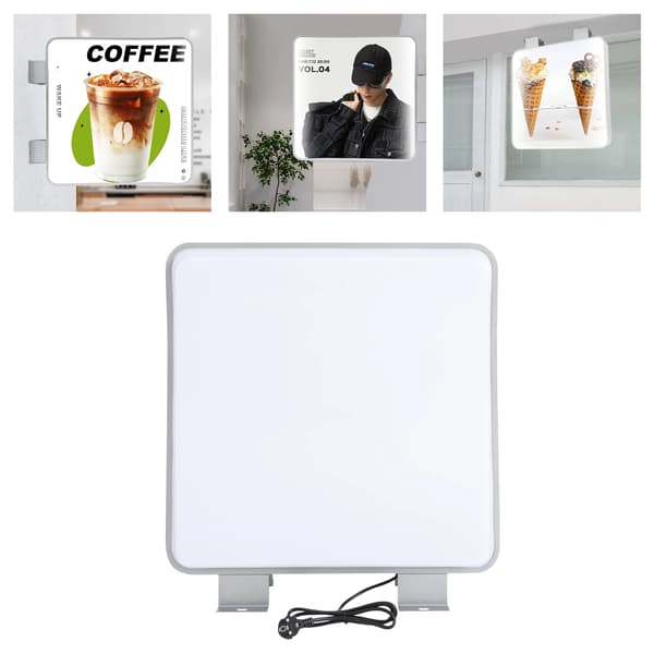 LED Lysboks, Dobbelt-Sidet Display, Vandtæt Design,HVID