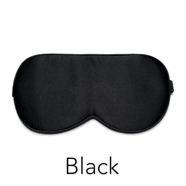 Sovmask, 100% Morbärsilke, Justerbart Band,svart