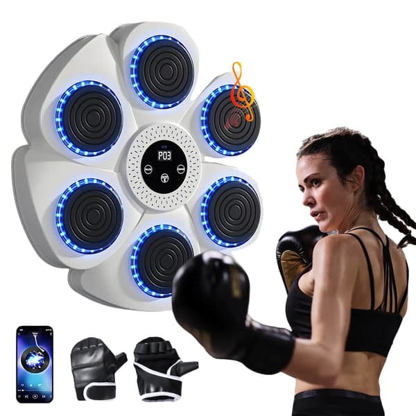 Smart Boksemaskine, Bluetooth-forbindelse, RGB-belysningseffekter,hvid