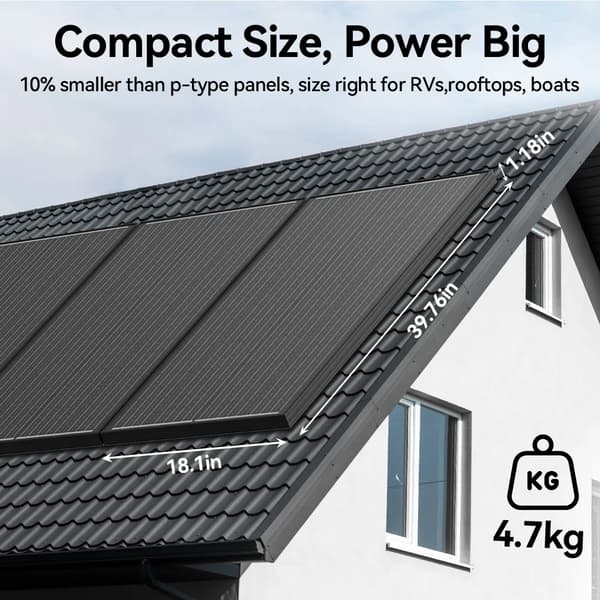 Solpanel, 24% Effektivitet, Styv Design,400W (100X4)