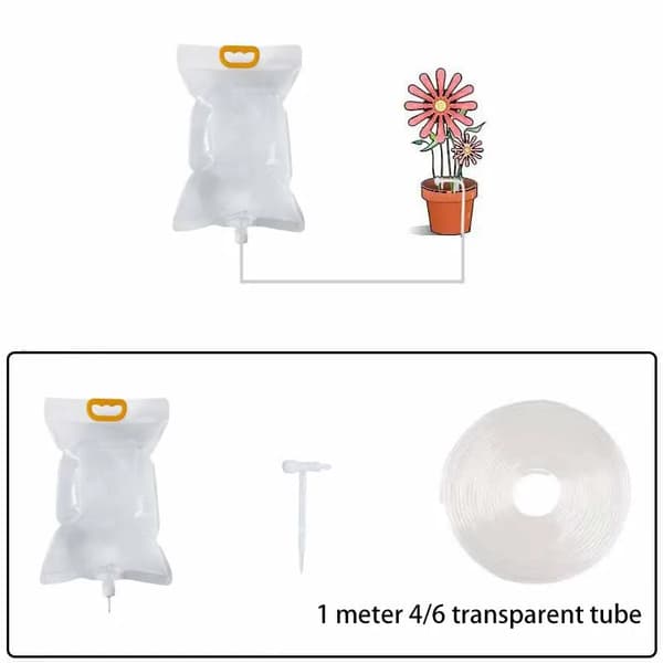 Plantevandingstaske, Justerbar Drypphastighed, Holdbart Plastmateriale,1 m 1 regulator