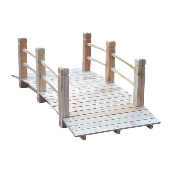 Trädgårdsbro, Elegant Design, Hög Lastkapacitet,Beige