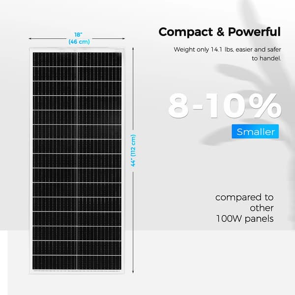 Solpanel, Hög Effektivitet, Hållbar Väderbeständig Design,16.5V 100W