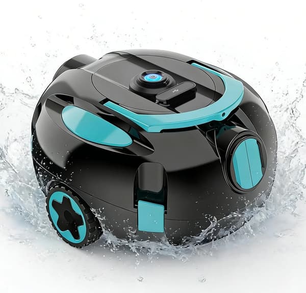 Robot Pool Cleaner, Automatisk Drift, Selvparkeringsfunktion,H1 Sort