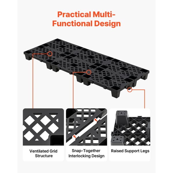 Lagringspallar, HDPE-material, Stapelbar design,6st