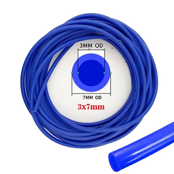 Silikonsugslang, Hållbart Material, Hög Temperaturbeständighet,3M blå 3x7mm