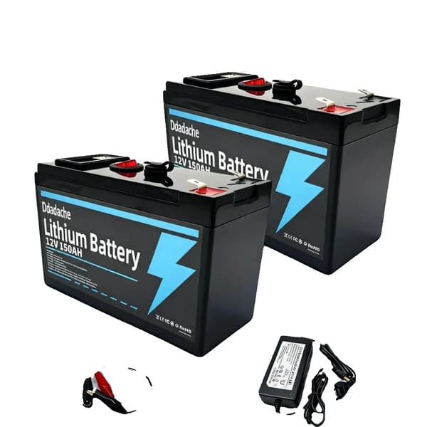 Litiumbatteri, 12V, 150Ah, 12V 150000mAh-2PCS