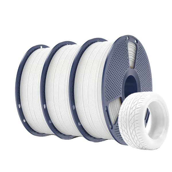 3D Filament, Flexibel TPU, 95A Hårdhet,Vit