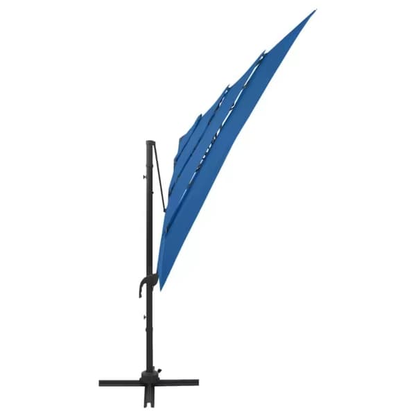 Haveparasol, Kraftig Aluminium, UV Beskyttelse,Blå