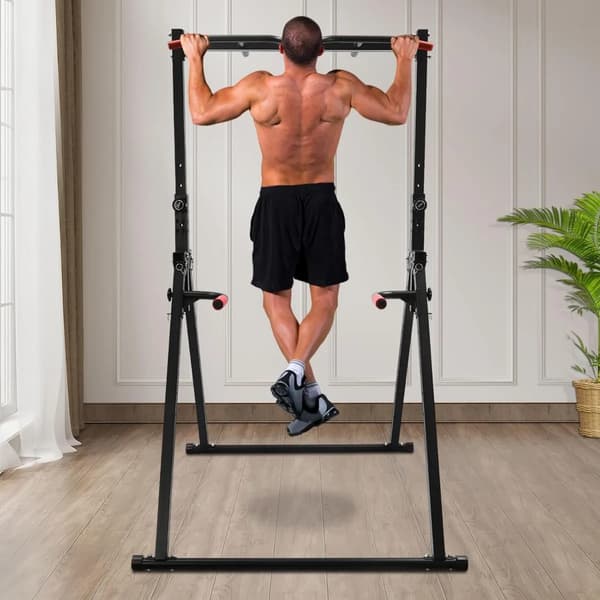 Pull-Up Bar, Justerbar Höjd, Hållbar Stål Konstruktion,svart