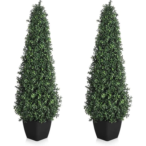 Kunstige Buksbom Topiary Træer, Potte Design, Ingen Vedligeholdelse,3FT